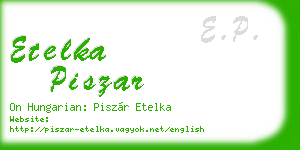etelka piszar business card