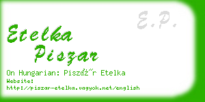 etelka piszar business card